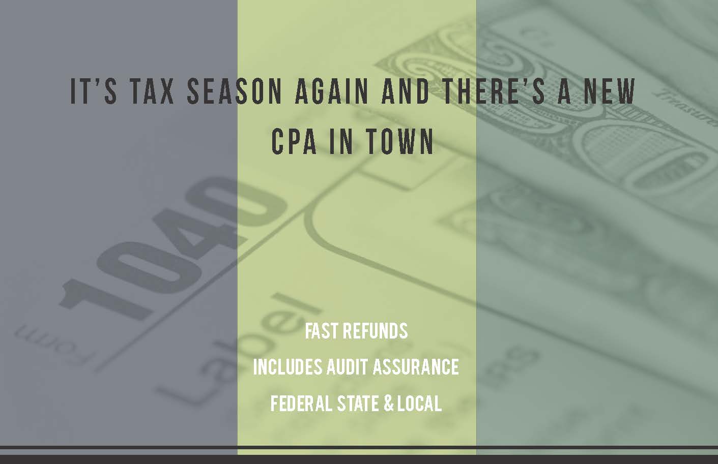 Tax services postcard front